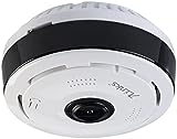 7links Überwachungskameras: 360°-Panorama-Überwachungskamera mit 2K, Nachtsicht, WLAN & App (360 Grad Kamera, 360 Grad Überwachungskamera, Funk Bewegungsmelder)