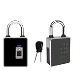 BtsAn Intelligentes Vorhängeschloss TUYA/TTlock APP Bluetooth Fingerabdruck Entsperren Wasserdicht Passwortschlüssel RFID-Karte USB-Lade-Türschloss (Farbe: C)
