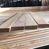 Rhombusleisten aus Lärche, 20x68 mm, 1m Länge, Sichtschutz Fassadenverkleidung, 15° Neigungswinkel, Sortierung AB (12)