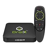 DroiX X4 Android TV Box with S905X4 Quad-Core ARM Cortex-A55 CPU & Mali-G31 MP2 GPU with 4GB DDR3 RAM & 64GB Storage, Android 11, 4K 60Hz, Dual Band WiFi and G10S Air M
