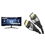 Samsung Gaming Monitor G5 C34G55TWWP, 34 Zoll, VA-Panel & KabelDirekt – 8K/4K HDMI-2.1-Kabel – 3 m – von HDMI Zertifiziert für höchste Q