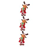 BESTonZON 3st Elektrischer Elch Rentier-statuen Weihnachts-plüsch-dekor Gefälligkeiten Für Weihnachtsfeiern Weihnachtsspielzeug Esstisch Dekor Kidcraft-spielset Puppe Kind Musik Plastik