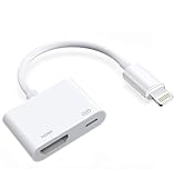 Lightning Digital AV-Adapter, [Apple MFI-Zertifiziert] Lightning-zu-HDMI-Adapter 1080P-Video- und Audio Synchroni Sierungsbildschirm Konverter Kompatibel mit iPhone 14/13/12/11/X/8/iPad (Plug & Play)