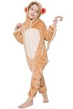 Corimori - Louis der AFFE Kinder Jungen Mädchen Onesie Jumpsuit Anzug Kostüm Verkleidung (Gr. 110-130 cm), Hellb