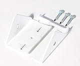 bambus-discount.com Elementhalter Montagematerial weiß für Longlife Romo Riva und Novo Sichtschutzwand S