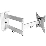 Drall Universal TV Wandhalterung für 16-55 Zoll (40-139,7 cm) - Ausziehbar bis 65 cm Schwenkbar Neigbar - Halterung für LED LCD 3D HD Plasma Fernseher - VESA 100 200 weiß Modell: L22W