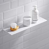 Melairy 40CM Duschregal Duschkorb Duschablage Ohne Bohren Badezimmer Regal Shampoo Halterung für Dusche WC Badezimmer Küche W