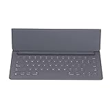 ASHATA Kabellose Smart Bluetooth-Tastatur für Ipad Pro Erste/Zweite Generation (2015-2017), 12,9 Zoll Tablet-Tastatur mit Ledertasche, 64 Tasten, Faltbar, Leicht zu Transp