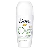 Dove Deodorant Roll-on Gurkenduft 0% Deo ohne Aluminiumsalze mit 1/4 Pflegecreme und 48 Stunden Schutz 50 ml 1 Stück