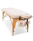 MASSUNDA Comfort Deluxe Massageliege, EXTRA Breit für mehr Komfort, Massagebank klappbar, höhenverstellbar, Mobile Behandlungsliege Vollholz - hochwertige Kopfstütze - C