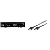 Xoro HRS 8660 digitaler Satelliten-Receiver mit LAN Anschluss schwarz & Goobay 51819 HDMI High Speed Kabel mit Ethernet, 4K, Ultra-HD, Full-HD, HDMI-Stecker  HDMI-Stecker, vergoldete Stecker, 1,5