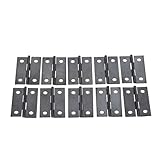20 Stück Bronze/Schwarz/Gold Türschrankscharniere 4 Löcher Dekoratives Scharnier Möbelzubehör mit Schrauben 35 * 21 mm(Black)