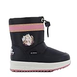 Disney Frozen Gefütterte Winterstiefel Mädchen von 2 bis 8 Jahre, Schneestiefel für Kinder mit Anna und ELSA Motiv 29 EU, Hohe Warme Wasserfeste Winterschuhe die Eiskönigin ideal für Verschneite Tag