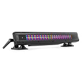 BeamZ StarColor54 TOUR RGB-Wandfluter kompakt, wetterfest IP65, LED Strahler Außen und Innen, 54 x 1 Watt LEDs, Konvektionskühlung, inkl. IR-Fernbedienung, DMX Licht, LED Flutlicht - Schw