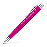 Faber-Castell 241128 - Kugelschreiber Poly Ball XB, pink, 1 Stück, mit auswechselbarer Mine, dok