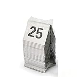 HWASH Tischnummern 1-25/50/100 Stück, Zelt-Tischnummern (1,6 Zoll X 1,9 Zoll) Tischnummernkarten, Schilder for Partys, Bankette, Service-Beweismarker, Zubehör (Color : 1-25)
