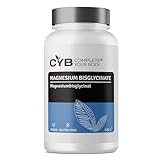 CYB | Magnesium Glycinat Hochdosiert 1540mg - 120 Kapseln - 300mg elementares Magnesium pro Tagesdosis - Magnesium Bisglycinat - Laborgeprü