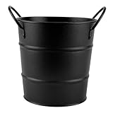 Alipis Eisen-Pommes-Frites-Eimer Mini-Eimer Mini Eiskübel Metalleimer Metalldose Eimer Und Eimer Kleiner Eimer Mit Henkel Eimer Aus Metall Kleine Osterkübel Kleiner Zinneimer Black