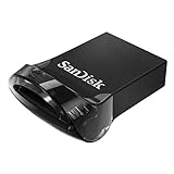 SanDisk Ultra Fit USB 3.2 Flash-Laufwerk 128 GB (Für Laptops, Spielkonsolen und Auto-Audiosysteme, Plug-and-Stay, 400 MB/s Lesen, RescuePRO Deluxe Software)