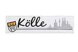 generich Bügelbild Kölle Skyline 13 cm Applikation Köln Wappen Karneval Aufnäher Kostü