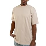 Johnny Urban Oversized Tshirt Herren & Damen Beige - Sammy - Heavy Basic Kurzarm T-Shirt Oversize - Enganliegender Kragen - Unisex - 100% Baumwolle - Einfarbig