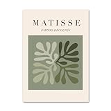 Grüne Matisse Poster Geschnittene Papiere Koralle Abstrakte Matisse Wandkunst Matisse Drucke Leinwandmalerei Für Wohnzimmer Dekor Bilder 40x60cm X1 Kein R