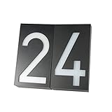 BESTonZON 6 Solar-Türschild Solar-Hausnummernleuchte Adressschild Hausnummer Licht Zeichen im Freien Maler Embleme Solar-Zahlenlicht Türschild Nummer 2 Digital das Schild Türverkleidung