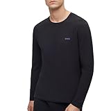 BOSS Herren Mix&Match LS-Shirt R Loungewear-Shirt aus elastischem Baumwoll-Jersey mit Logo-Stickerei Schwarz M
