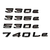 LAZIRO Mattschwarze Buchstaben, Kofferraumdeckel-Abzeichen, Embleme, Aufkleber, passend for BMW 325e 330e 335e 520e 528e 530e 550e 740e 740Le 750Le (Size : 335e)