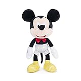 Simba 6315870395 - Disney 100 Jahre, Sparkly Mickey Mouse, 25cm Plüschtier, Micky Maus, Jubiläumsartikel, ab den ersten Leb