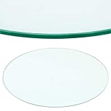 Rapid Teck® Glasplatte Rund Durchm. 800 mm Glastisch Tischplatte aus gehärtetem Glas Tisch Glasscheibe 8mm Dick