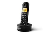 Philips Schnurloses Telefon - D1601B/01 - DECT Telefon - Haustelefon - Festnetzanschluss - Schw