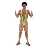 GOODS+GADGETS Borat Mankini Herren Badeanzug Tanga Badehose Badeshorts Alternativ Party-Kostüm Bikini für Männer, Einheitsgröße, Grü