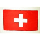AZ FLAG Flagge Schweiz 90x60cm - HELVETISCHE Fahne 60 x 90 cm feiner Polyester - flagg