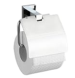 WENKO Power-Loc® Toilettenpapierhalter San Remo - Befestigen ohne bohren, Messing, 14 x 13 x 7 cm, C