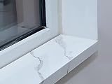 Fensterbank Fensterbrettbrettkante In Sondergröße, Weiße Fliesenoberfläche, Fensterbankabdeckung Aus PVC Und Acryl, 2,2m 2m 1,8m 1,6m 1,5m 1,3m 1,2m 1,0m Lang ( Color : W 10cm(3.9 in) , Size : L 180