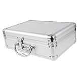 PACKOVE Tragbare Medizinbox Tragbare Aktentasche Für Den Arbeitsplatz Aktentasche Aus Aluminium Kleine Aktentasche Tragbarer Werkzeugkoffer Elektriker-koffer Silver Aluminiumlegierung