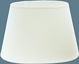 Tisch-Lampenschirm *oval*, Cotton off white Du=30 /Do=25/H=17cm Befestigung unten E27 (optional lieferbar Reduzierring auf E14)
