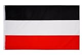 PHENO FLAGS Deutsches Kaiserreich Flagge, 90x150cm - Wetterfeste schwarz weiß rote Flagge mit Doppelnaht und Metallösen, Deutschland 1870-1919