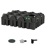 REGENTA Regenwassertank Flachtank Zisterne 5000 Liter Garten inkl. Filter mit Zubehö