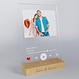 Bl4ckPrint Song Cover Spotify Glas Foto aus Acrylglas - personalisiertes, mit Name - Geschenk mit Bild im Spotify Musik Cover Design - Fotogeschenke für Sie & Ihn - Musikb