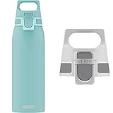 SIGG - Edelstahl Trinkflasche - Hellblau - 0,75L & WMB ONE Top Verschluss (One Size), Ersatzteile Trinkflaschen, einhändig bedienbarer & auslaufsicherer Verschluss mit Silikondichtung