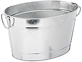 APS 36095 TIN Verzinkte Metall Getränkewanne mit Kunststoffeinsatz und soliden Ring-Griffen, 40 x 28 x 22 cm 11 ltr.…