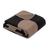 s.Oliver Decke 150x200 cm - Baumwollmix, Made in Germany, warm & waschbar, Kuscheldecke schwarz beig