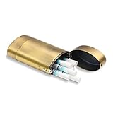 Ovales Metall Zigarettenetui kann ein Feuerzeug aufnehmen Geeignet für 20 100er Zigarettenetui Münzetui Pillenetui(Bronze)