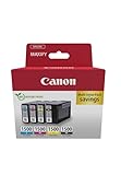 Canon Originaltinte PGI-1500 (4 Tintenpatronen; Schwarz+Cyan+Magenta+Gelb) - Multipack