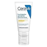 CeraVe Feuchtigkeitscreme für das Gesicht mit LSF 50, Creme für trockene bis sehr trockene Haut, Tagescreme mit Hyaluron und 3 essenziellen Ceramiden, 1 x 52