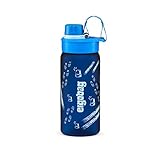 Trinkflasche BPA-frei 550 ml, auslaufsicher und Kohlensäure geeignet, Spülmaschinengeeignet, doppelwandig isoliert Blaulicht - Dunkelb