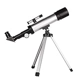 Tragbares Reiseteleskop Teleskope für Astronomie Kinder Erwachsene Anfänger Geschenke 50 mm Brechungsteleskop mit hoher Apertur und Stativ Tragbares Monokular-Zielfernrohr B