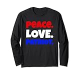Frieden, Liebe, Patrioten, patriotische amerikanische Geschenke, USA-Geschenke Lang